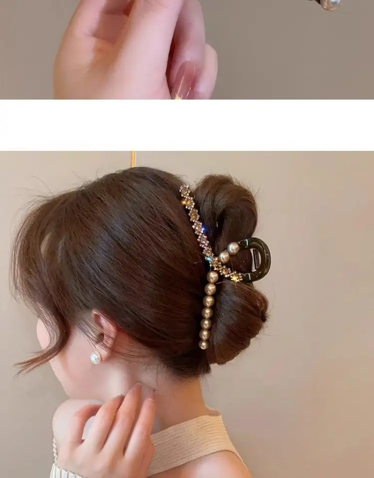 High-End Korean Style Pearl Shark Hair Clip — feature 5