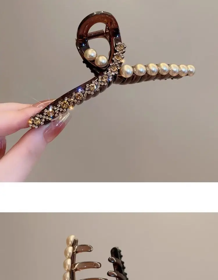 High-End Korean Style Pearl Shark Hair Clip — feature 9