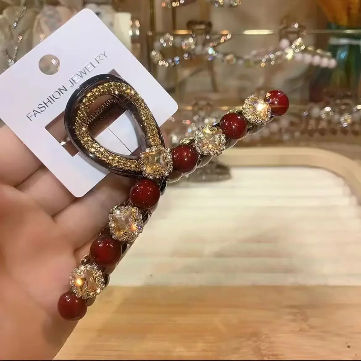 High-End Korean Style Pearl Shark Hair Clip
