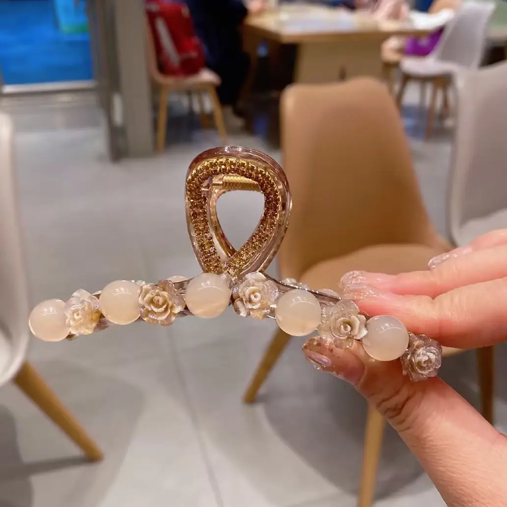 High-End Korean Style Pearl Shark Hair Clip