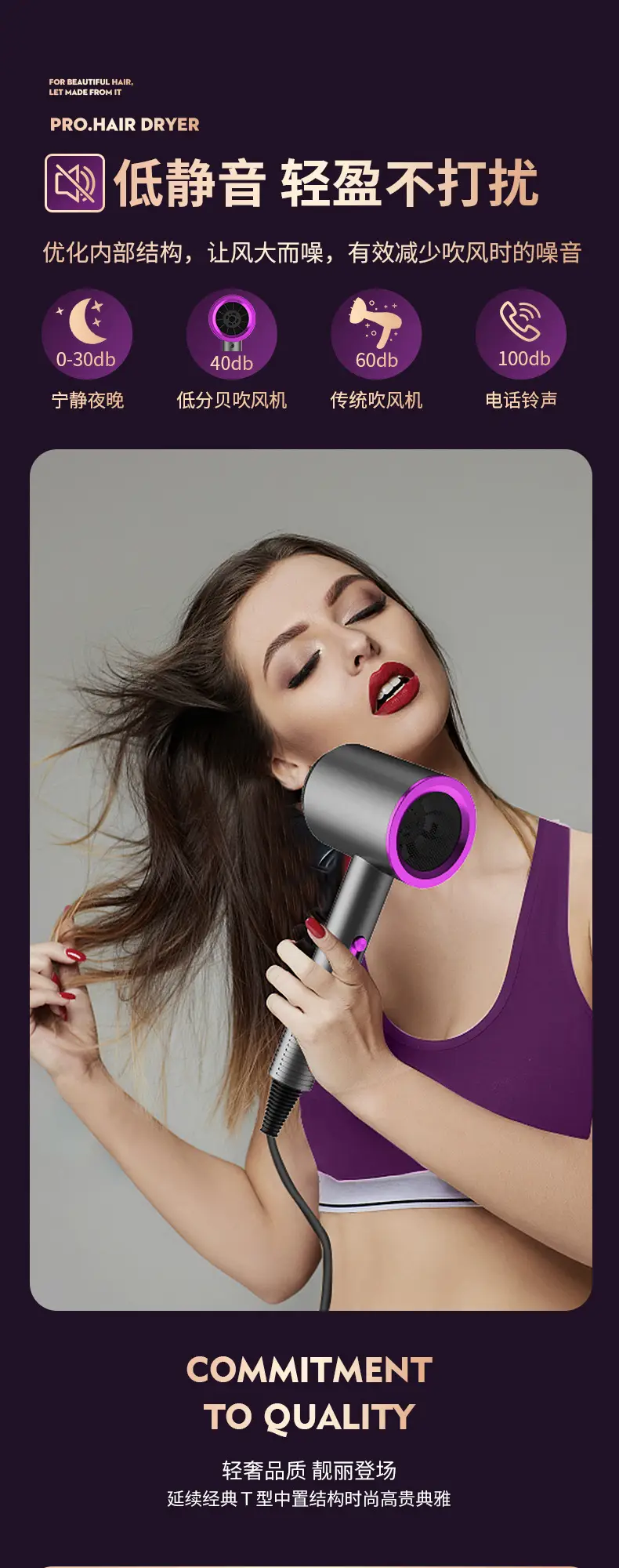 High Power Hair Dryer with Blue Light & Constant Temp — feature 18