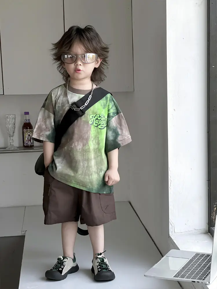 Kids Tie-Dye Short Sleeve T-Shirt 2025 Summer - Image 4
