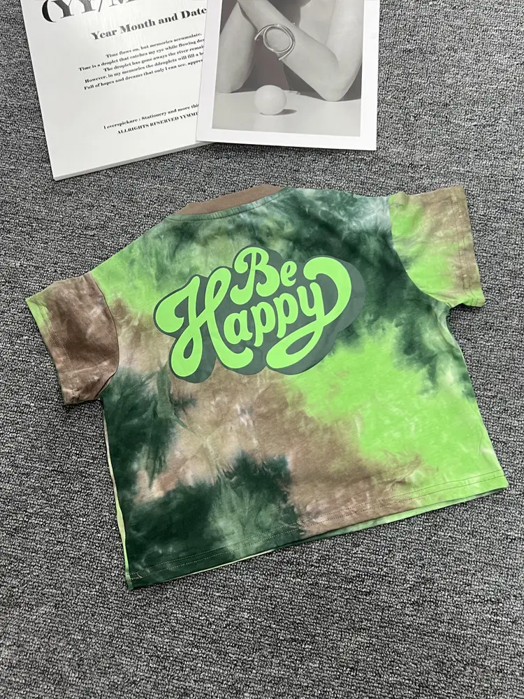 Kids Tie-Dye Short Sleeve T-Shirt 2025 Summer - Image 5