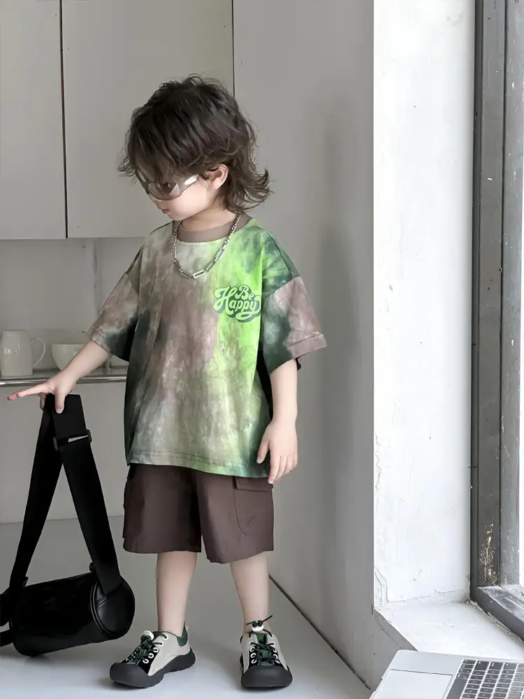 Kids Tie-Dye Short Sleeve T-Shirt 2025 Summer - Image 6