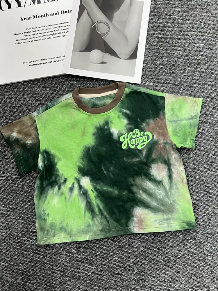 Kids Tie-Dye Short Sleeve T-Shirt 2025 Summer - Image 7