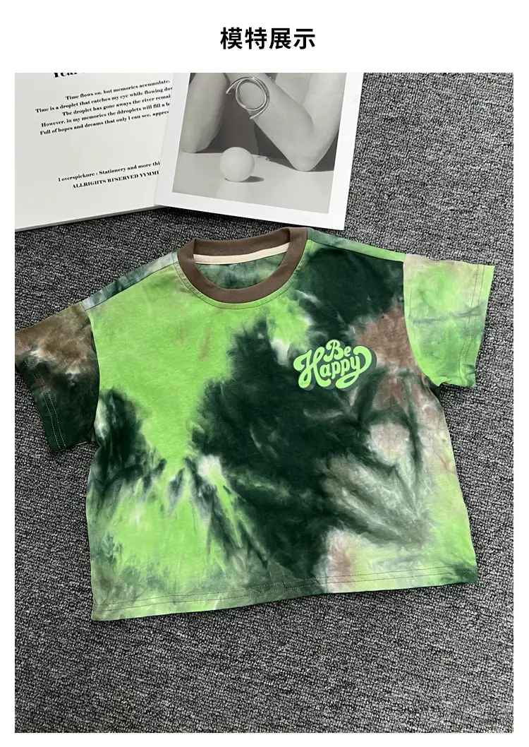 Kids Tie-Dye Short Sleeve T-Shirt 2025 Summer — feature 13
