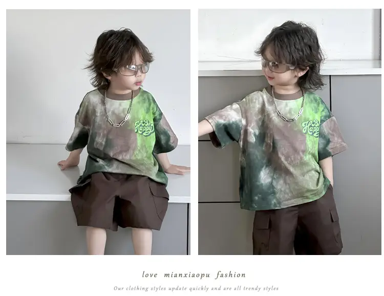 Kids Tie-Dye Short Sleeve T-Shirt 2025 Summer — feature 15