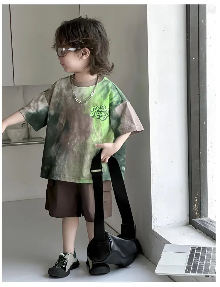 Kids Tie-Dye Short Sleeve T-Shirt 2025 Summer — feature 16