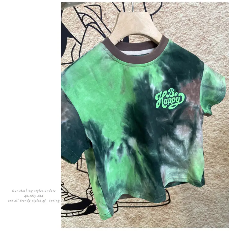 Kids Tie-Dye Short Sleeve T-Shirt 2025 Summer — feature 18