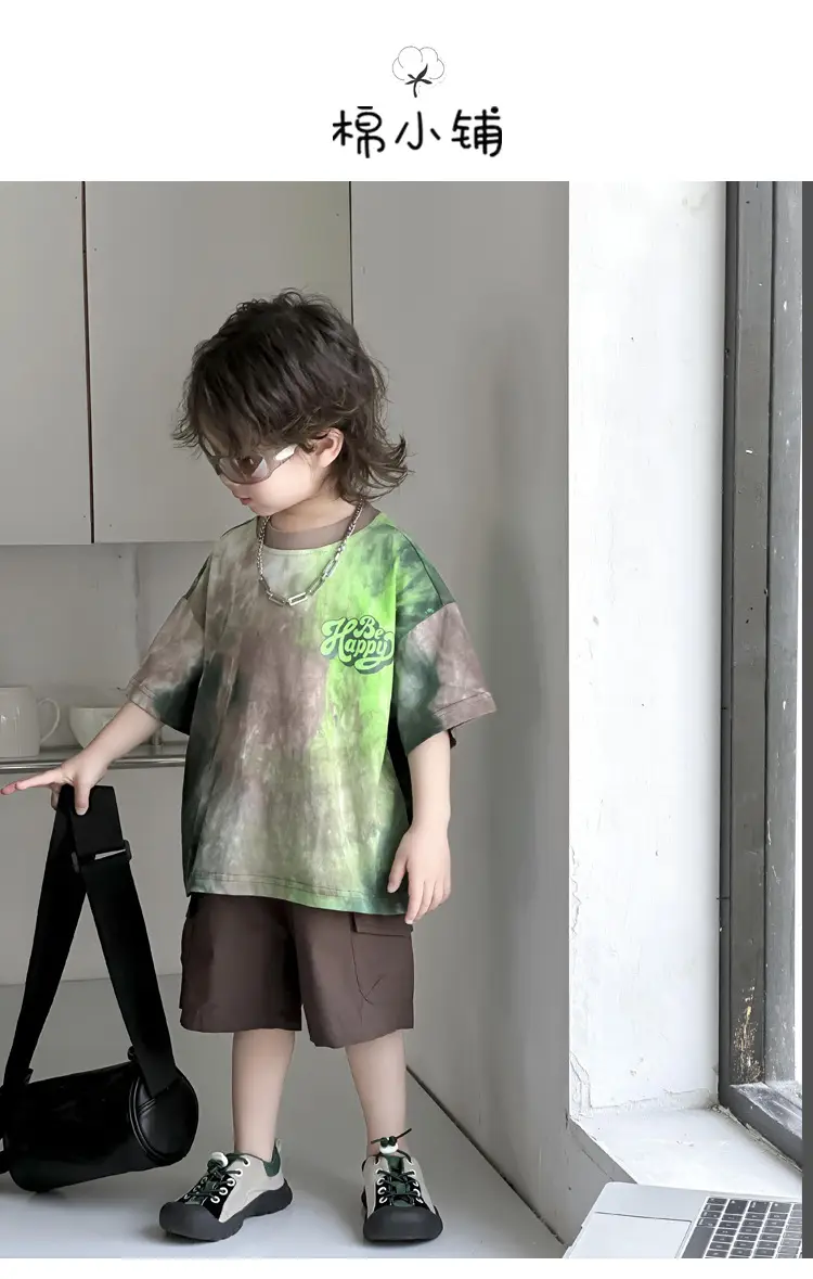 Kids Tie-Dye Short Sleeve T-Shirt 2025 Summer — feature 3
