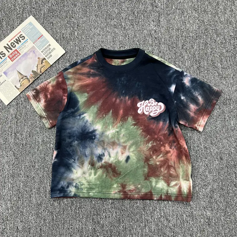 Kids Tie-Dye Short Sleeve T-Shirt 2025 Summer - Image 2