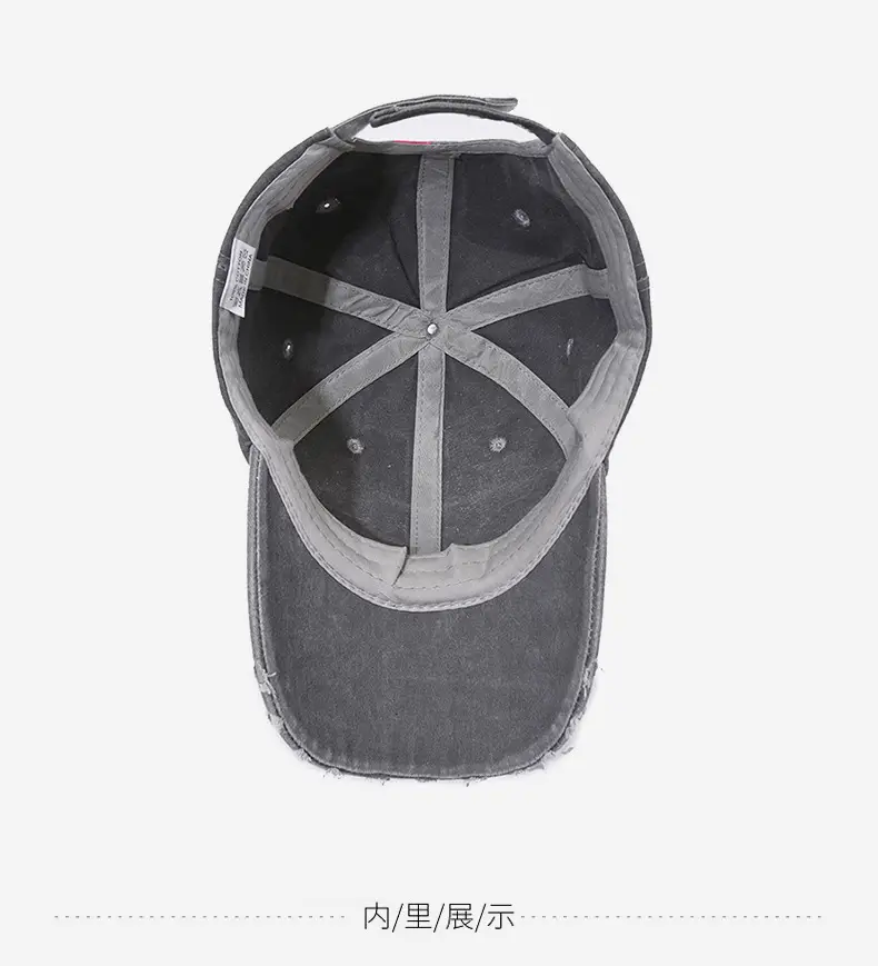 Unisex Distressed Letter Cap Pink Black — feature 13