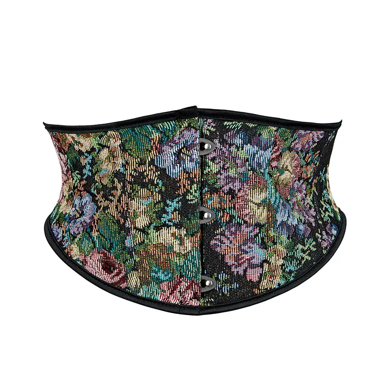 Retro Floral Belt with 3 Buttons European Style - Image 4