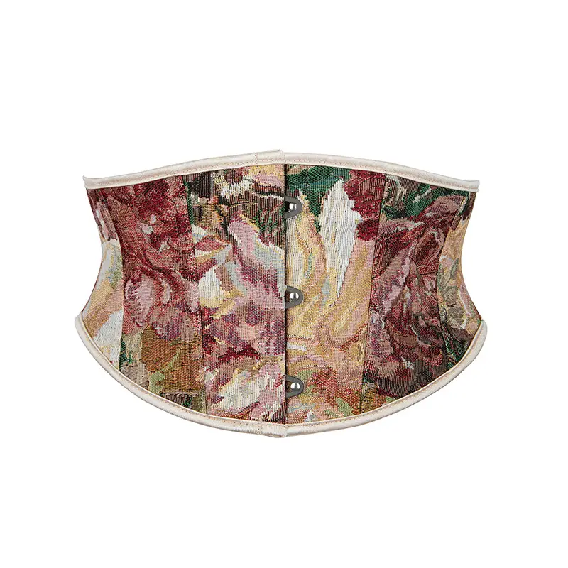 Retro Floral Belt with 3 Buttons European Style - Image 5