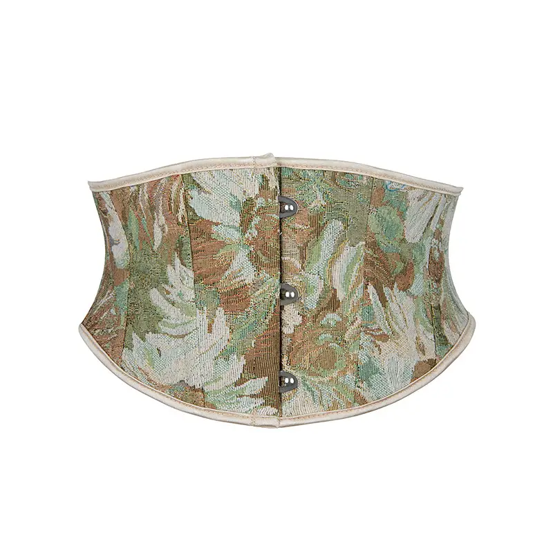 Retro Floral Belt with 3 Buttons European Style - Image 6