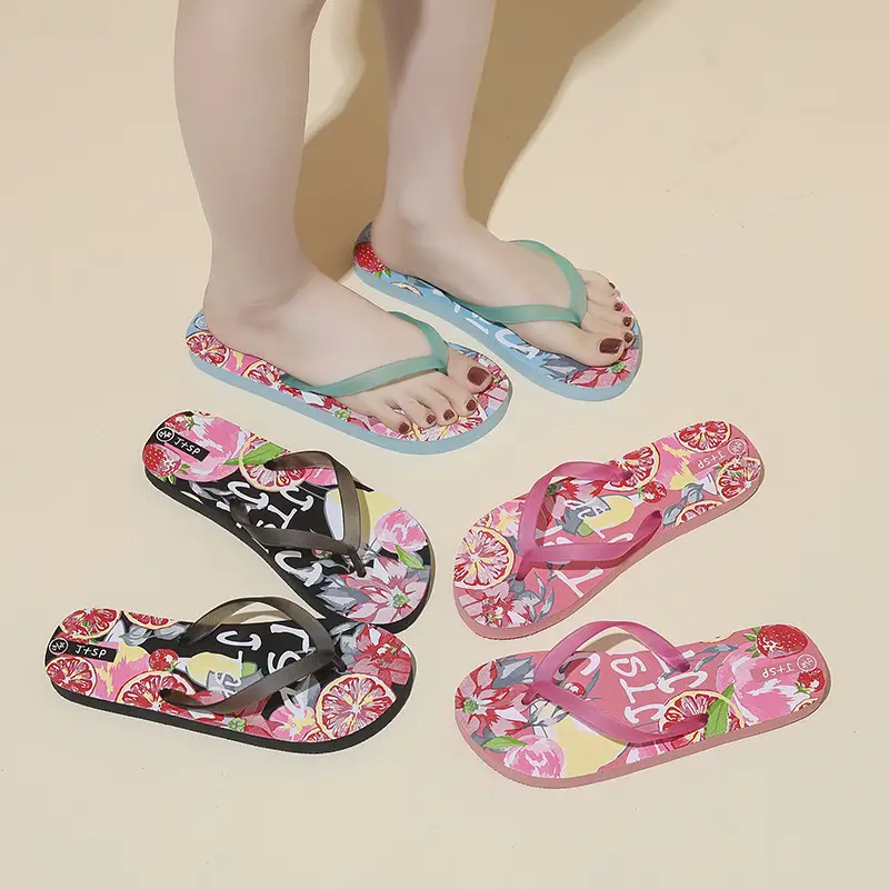 New Style Flip-Flops for Women Summer Trendy Flat Sandals Rubber Outdoor Casual Personalized Flip-Flops Beach Shoes for Women — feature 25