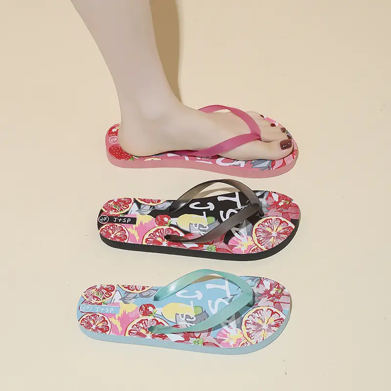 New Style Flip-Flops for Women Summer Trendy Flat Sandals Rubber Outdoor Casual Personalized Flip-Flops Beach Shoes for Women — feature 29