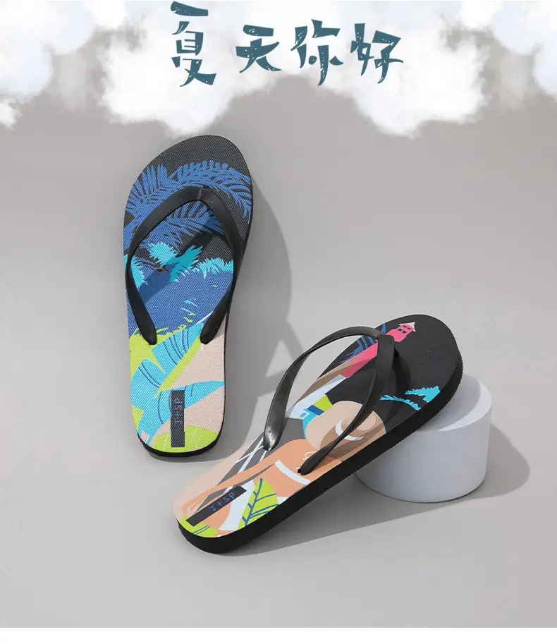 New Style Flip-Flops for Women Summer Trendy Flat Sandals Rubber Outdoor Casual Personalized Flip-Flops Beach Shoes for Women — feature 3