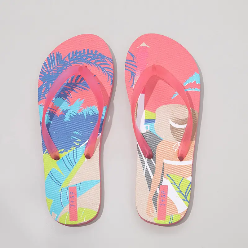 New Style Flip-Flops for Women Summer Trendy Flat Sandals Rubber Outdoor Casual Personalized Flip-Flops Beach Shoes for Women - Image 2