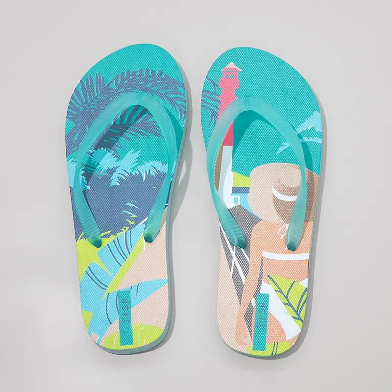 New Style Flip-Flops for Women Summer Trendy Flat Sandals Rubber Outdoor Casual Personalized Flip-Flops Beach Shoes for Women - Image 3
