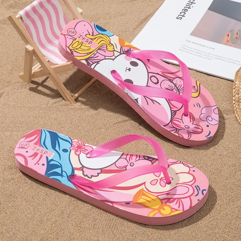 New Style Flip-Flops for Women Summer Trendy Flat Sandals Rubber Outdoor Casual Personalized Flip-Flops Beach Shoes for Women - Image 5