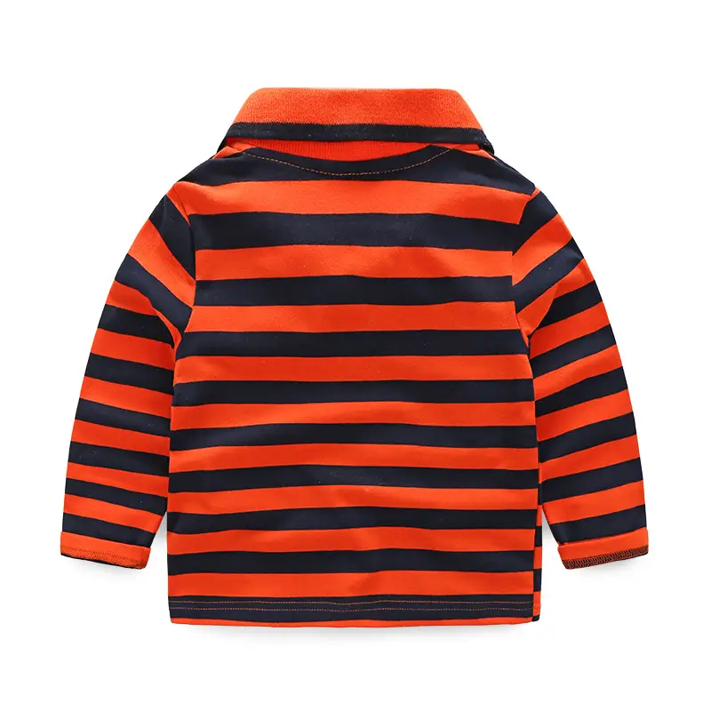 Kids Korean Style Striped Embroidered T-Shirt - Image 4