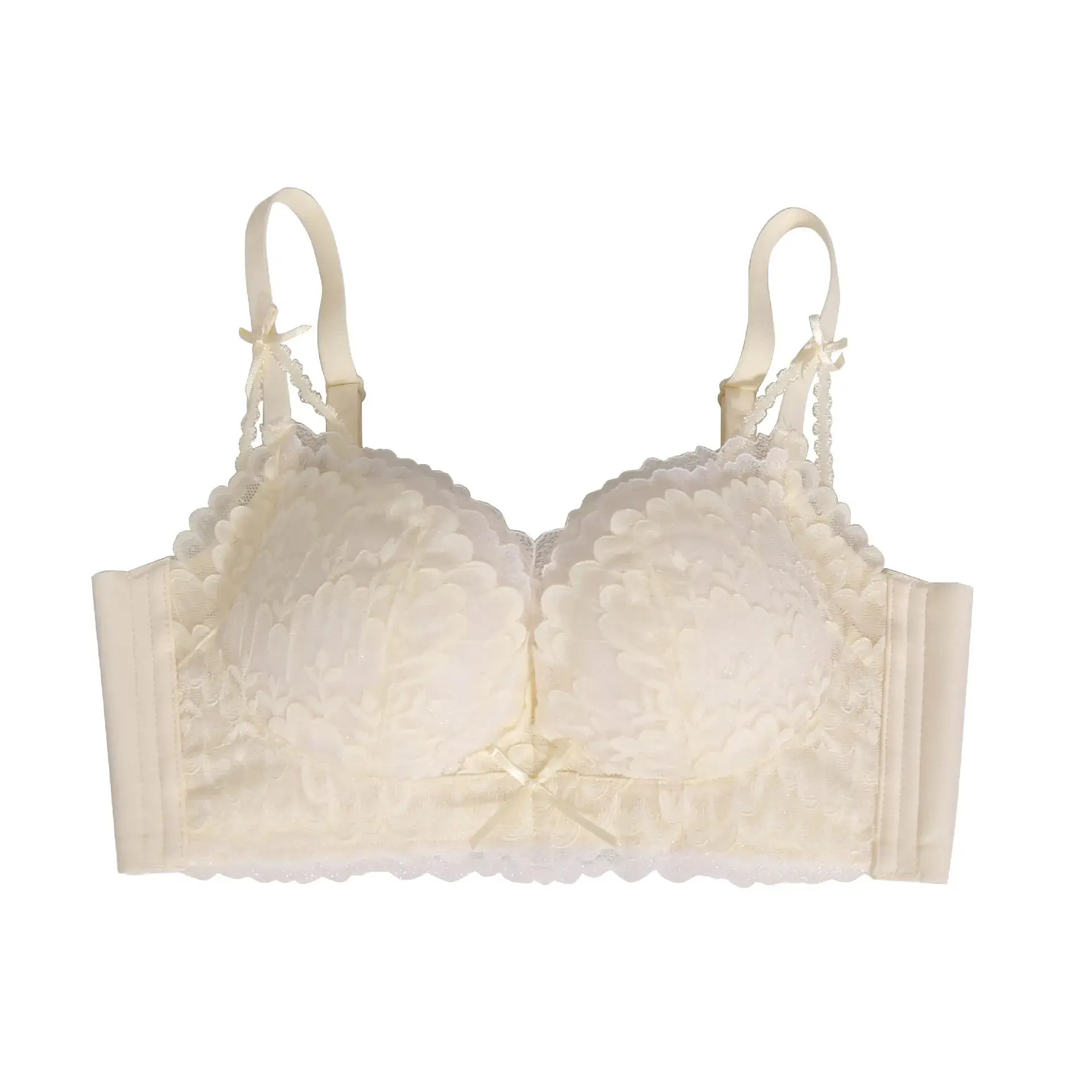 White Lace Push Up Bra for Women Small Chest - Image 9