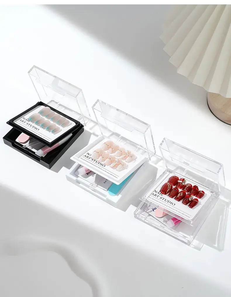 Transparent Double-Layer Nail Storage Box for Home Use — feature 27