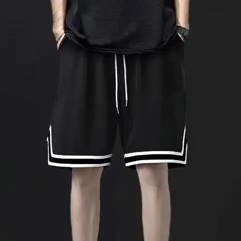 Men White Sleeveless Basketball Vest Shorts Set - Image 5