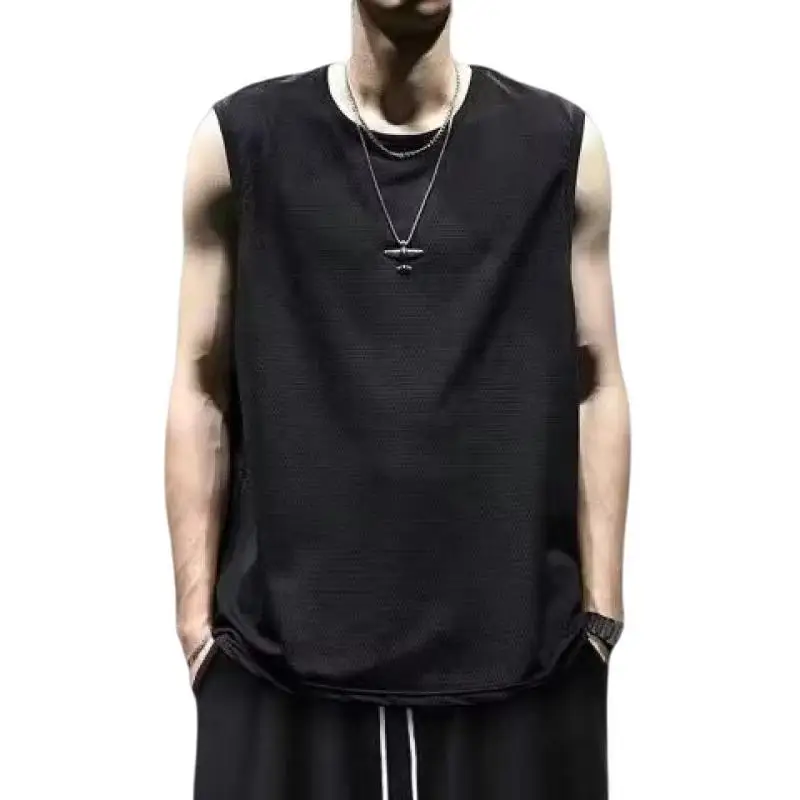 Men White Sleeveless Basketball Vest Shorts Set - Image 6