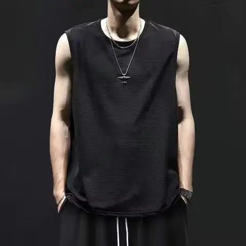 Men White Sleeveless Basketball Vest Shorts Set — feature 6
