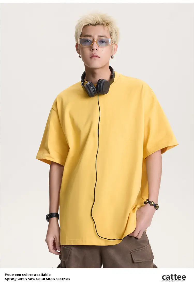 Men Green Cotton T-Shirt Short Sleeve Loose Fit — feature 10