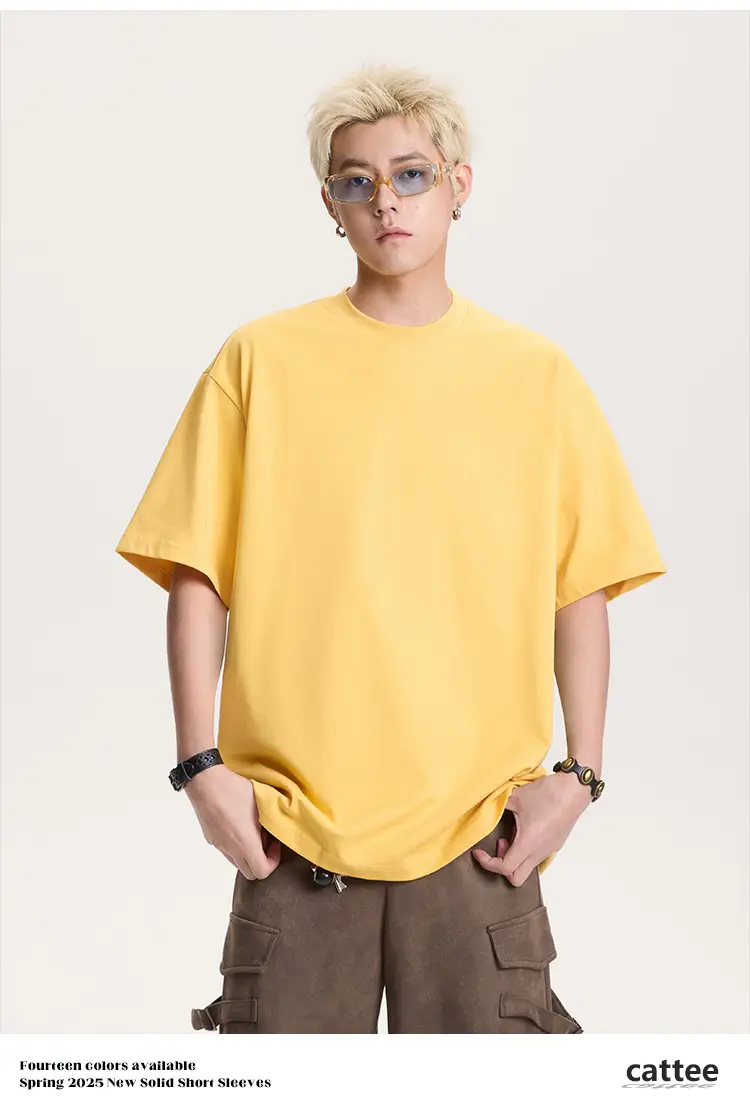 Men Green Cotton T-Shirt Short Sleeve Loose Fit — feature 11