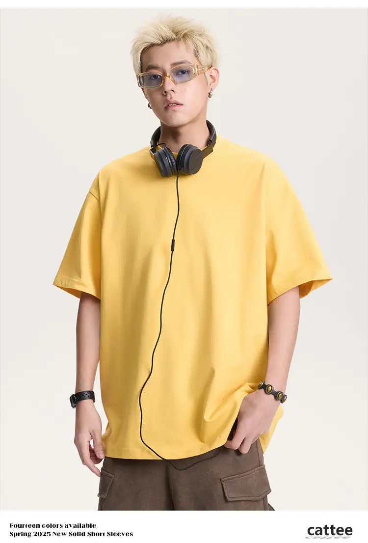 Men Green Cotton T-Shirt Short Sleeve Loose Fit — feature 12