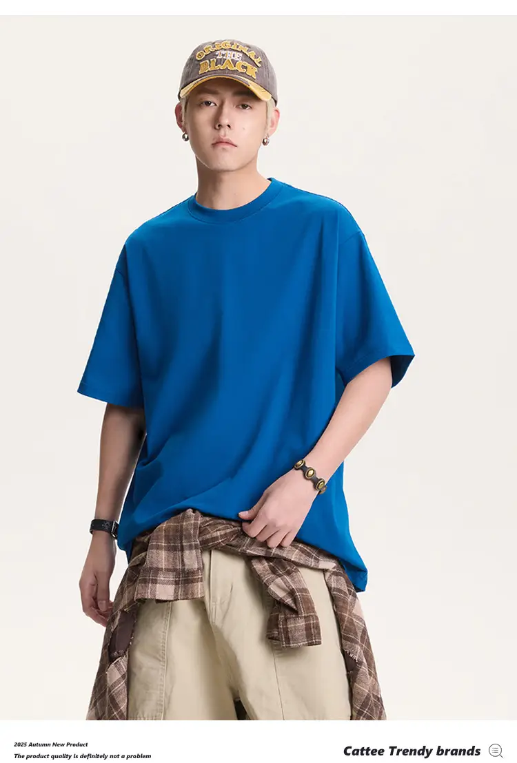 Men Green Cotton T-Shirt Short Sleeve Loose Fit — feature 15