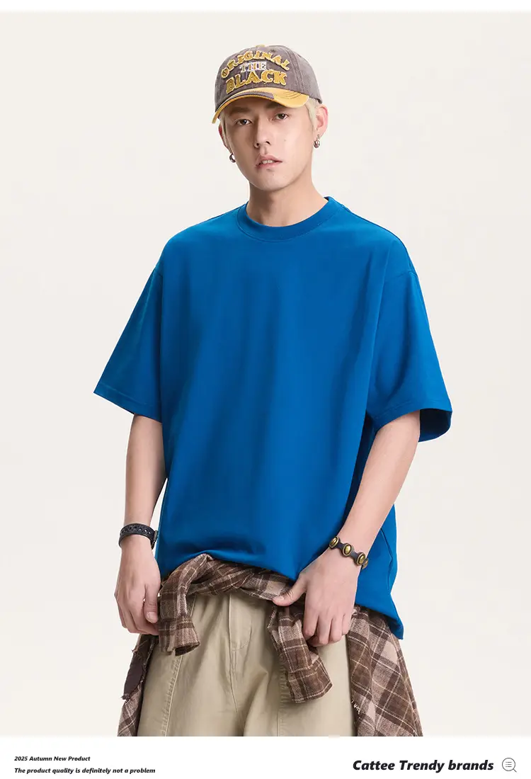 Men Green Cotton T-Shirt Short Sleeve Loose Fit — feature 16