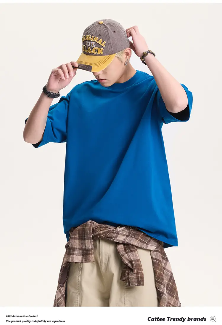 Men Green Cotton T-Shirt Short Sleeve Loose Fit — feature 17
