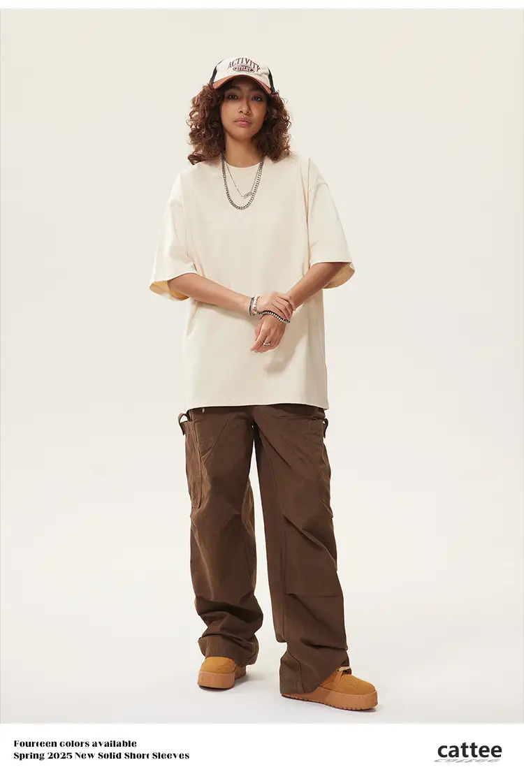 Men Green Cotton T-Shirt Short Sleeve Loose Fit — feature 28