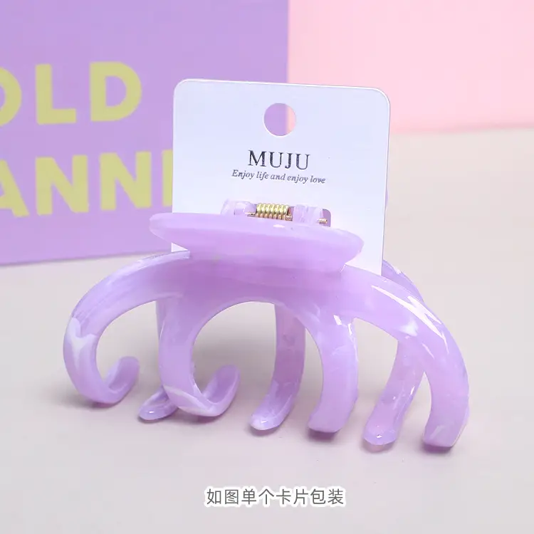 High-Grade Large Pumpkin Grip Hair Clips Multi Color - Image 3