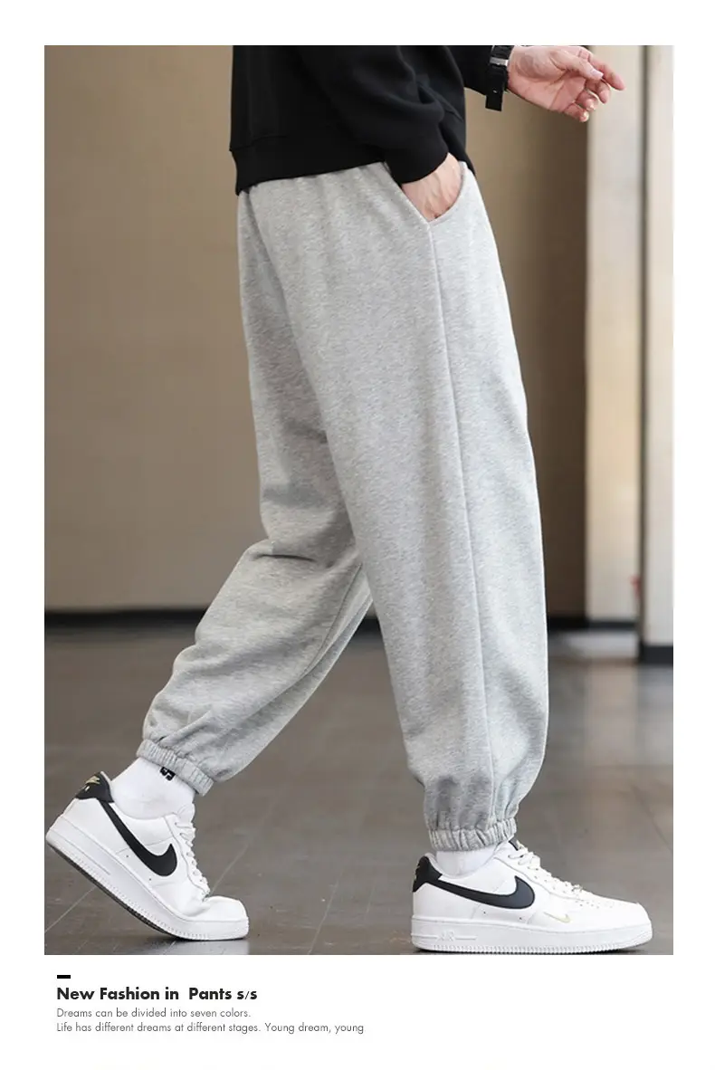 Men's Brown Cotton Leg-Tie Pants with White Sneakers — feature 15