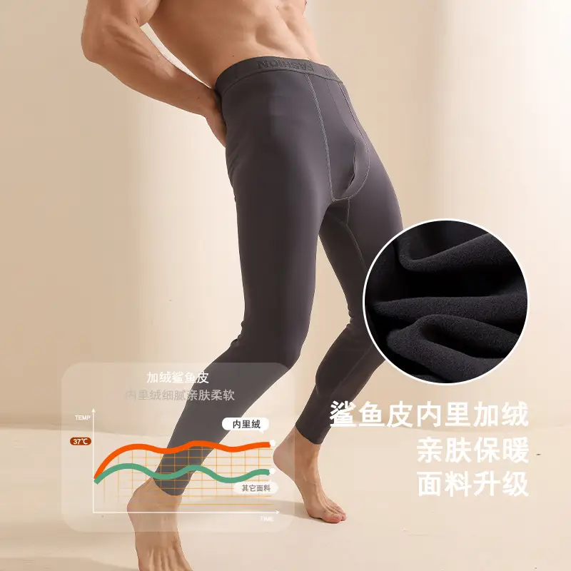 Men's Fleece Lined Shark Pants Black Two Wear - Image 10