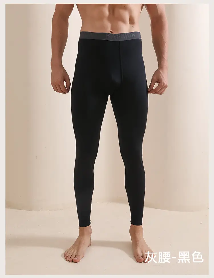 Men's Fleece Lined Shark Pants Black Two Wear — feature 19