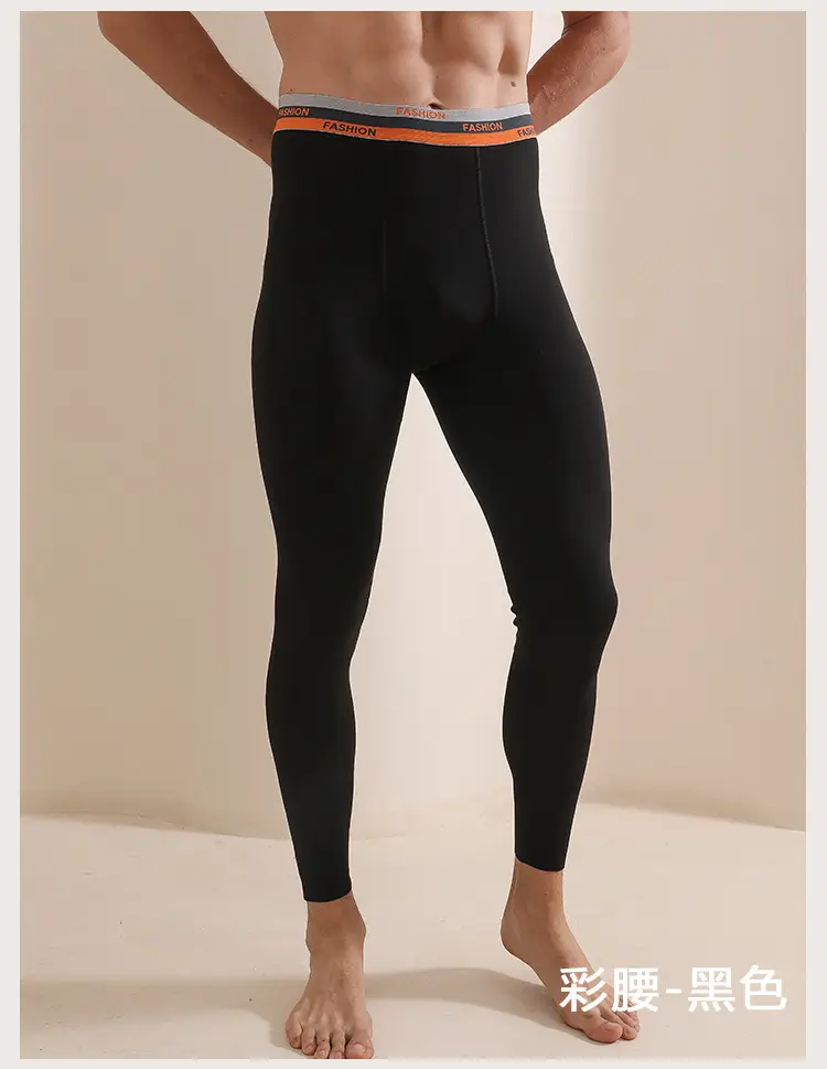 Men's Fleece Lined Shark Pants Black Two Wear — feature 22