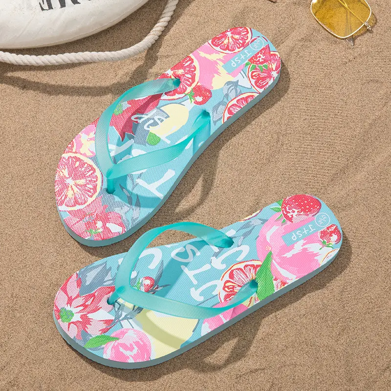 New Beach Flip-Flops Women's Summer Wear DIY Seaside Solid Color Clip Flat Sandals Women's Wholesale - Image 10