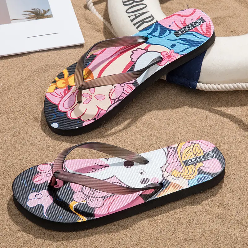 New Beach Flip-Flops Women's Summer Wear DIY Seaside Solid Color Clip Flat Sandals Women's Wholesale - Image 6