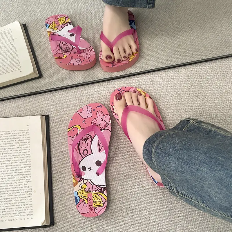 New Beach Flip-Flops Women's Summer Wear DIY Seaside Solid Color Clip Flat Sandals Women's Wholesale — feature 15