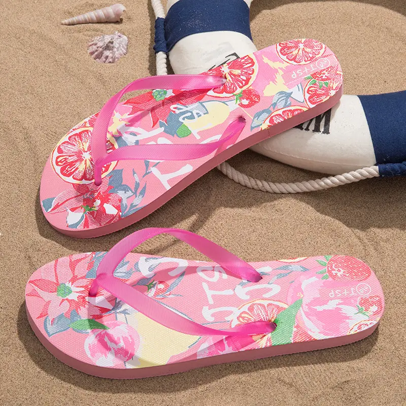 New Beach Flip-Flops Women's Summer Wear DIY Seaside Solid Color Clip Flat Sandals Women's Wholesale — feature 17