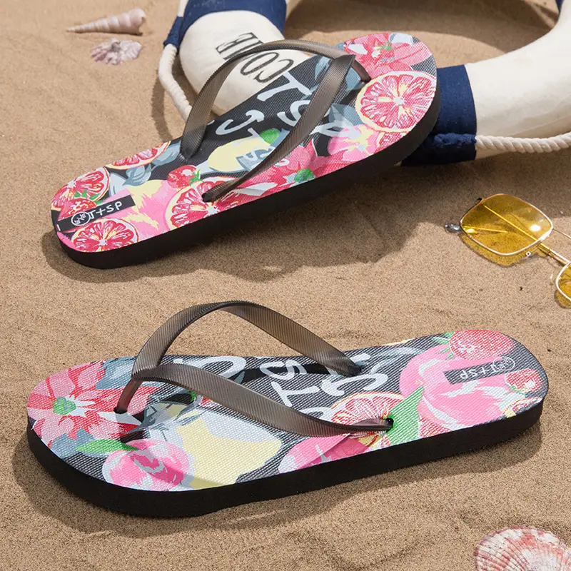New Beach Flip-Flops Women's Summer Wear DIY Seaside Solid Color Clip Flat Sandals Women's Wholesale — feature 18