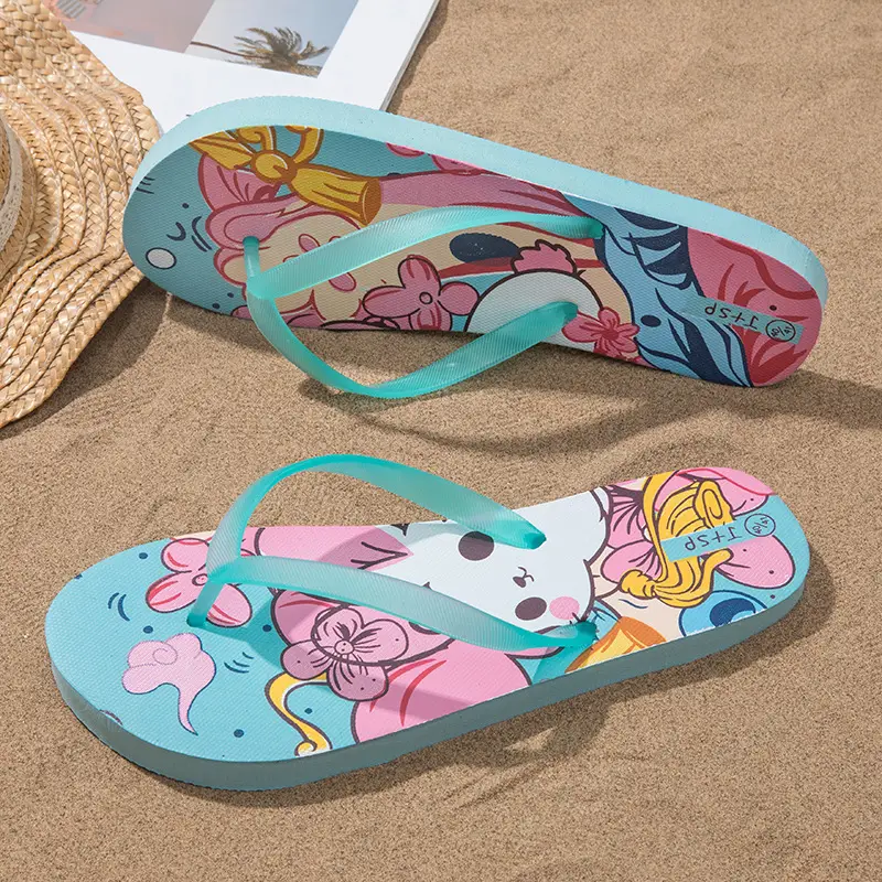 New Beach Flip-Flops Women's Summer Wear DIY Seaside Solid Color Clip Flat Sandals Women's Wholesale — feature 20