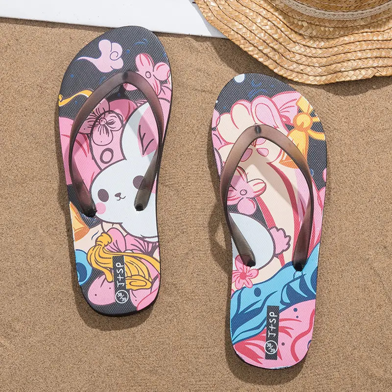 New Beach Flip-Flops Women's Summer Wear DIY Seaside Solid Color Clip Flat Sandals Women's Wholesale — feature 21